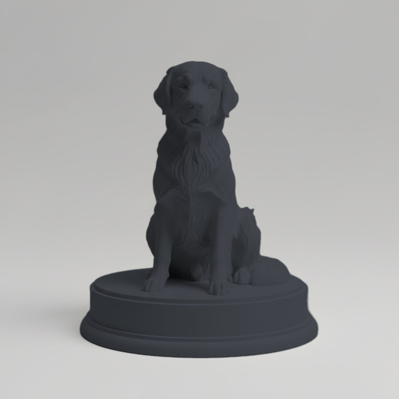 Miniatura 3D do Koda em PLA preto